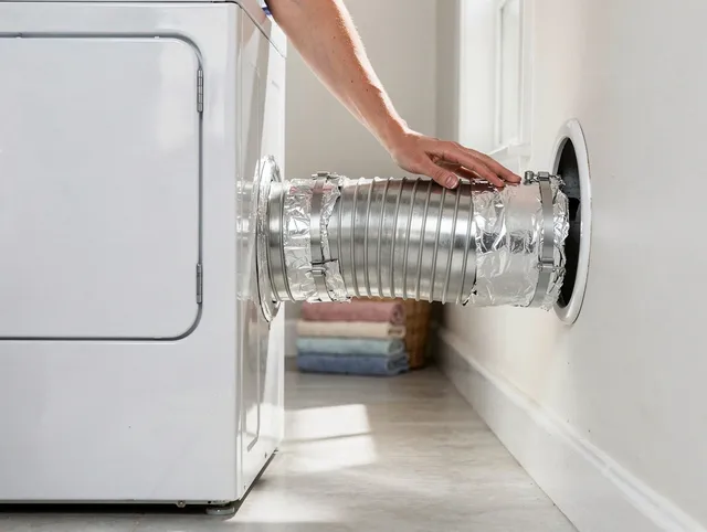 Professional dryer vent hose installation by Bedford Heights Dryer Vent Cleaning in Bedford Heights