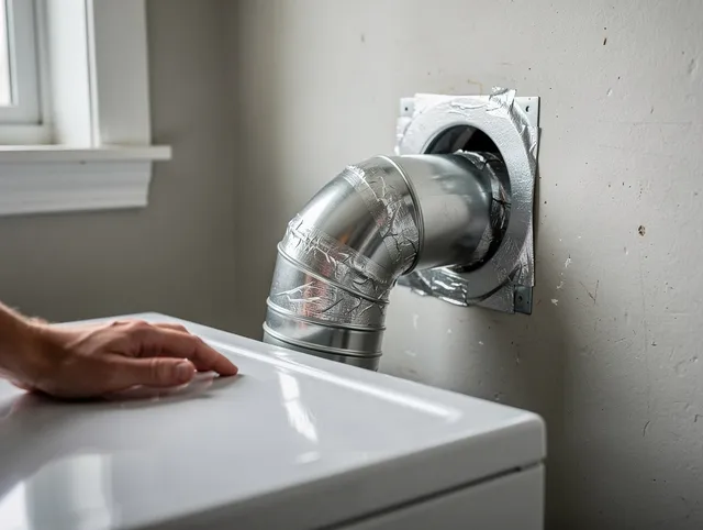 Bedford Heights Dryer Vent Cleaning expert performing professional dryer vent repair and installation in Bedford Heights